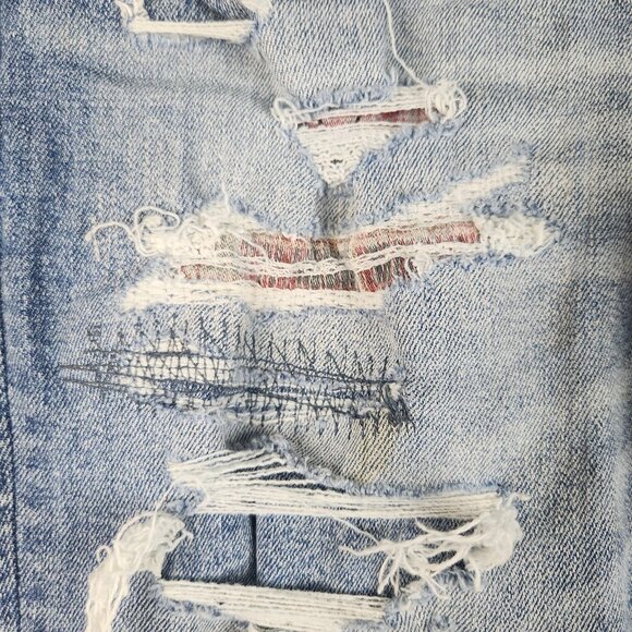 American Eagle Jeans Mens 34x30 Skinny AirFlex+ Patched Distressed Denim Pants - Picture 14 of 16